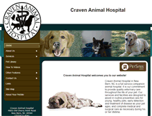 Tablet Screenshot of cravenanimalhospital.com